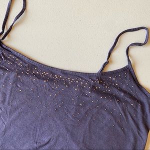 Ann Taylor LOFT Grey/Purple and Gold Camisole